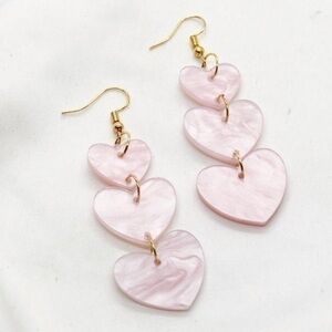 Acrylic Heart Earrings
